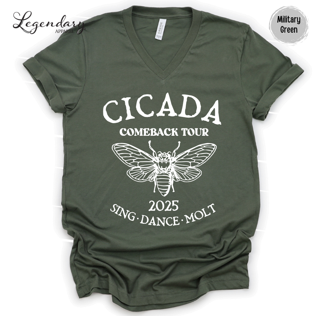 The Cicadas Comeback Tour 2025 V-Neck Tee Shirt