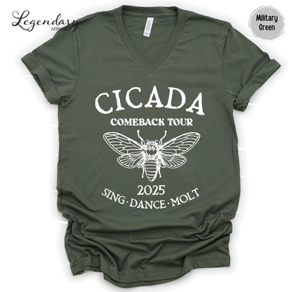 The Cicadas Comeback Tour 2025 V-Neck Tee Shirt