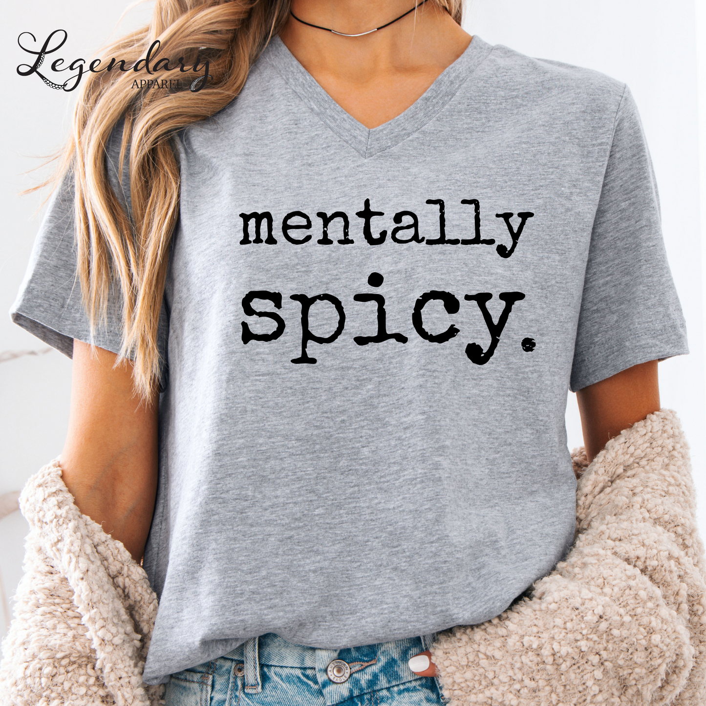 Mentally Spicy V-Neck Shirt