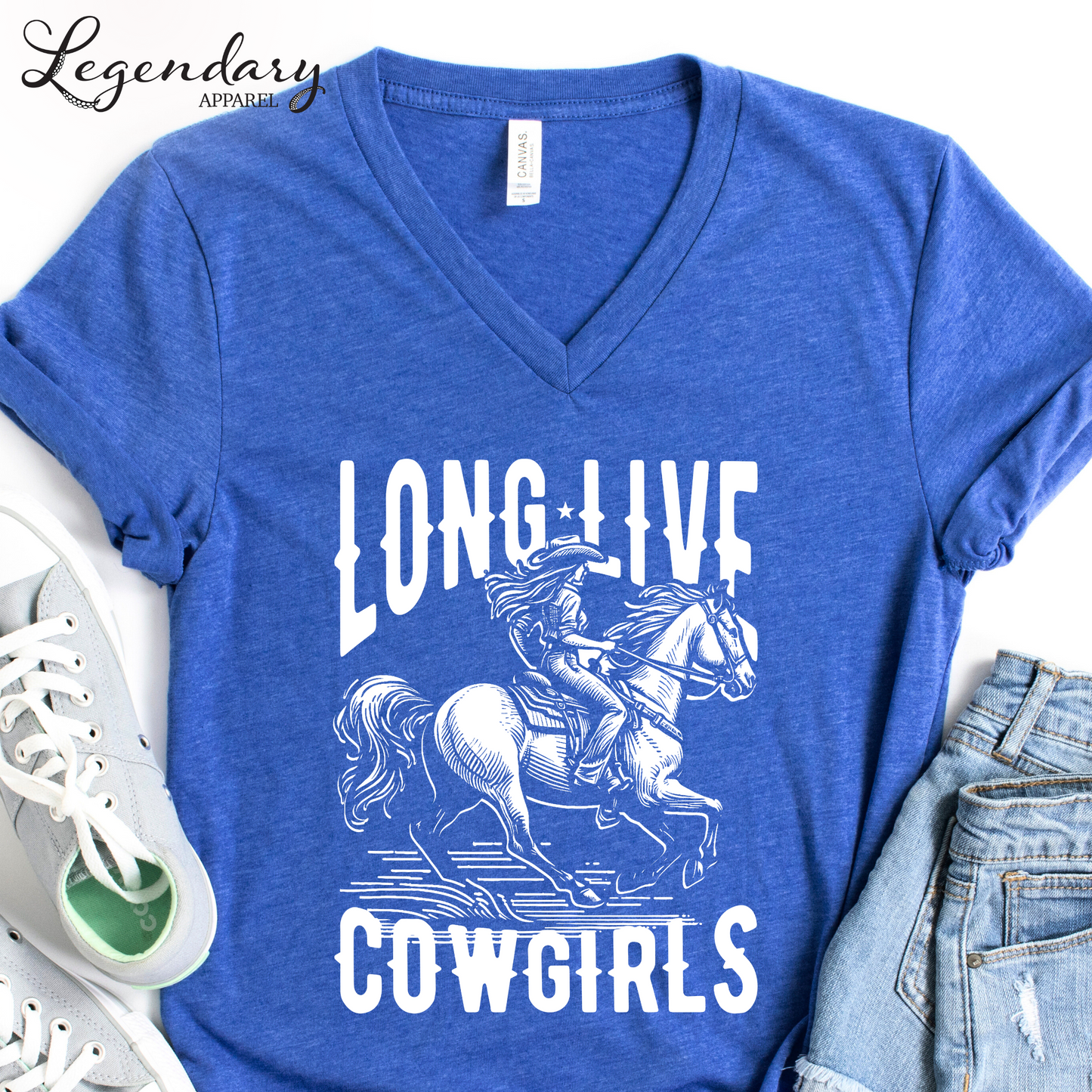 Long Live Cowgirls V-Neck Shirt
