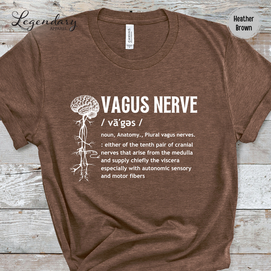 Vagus Nerve Definition Shirt Nervous System Anatomy Tee Shirt