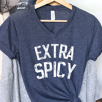 Extra Spicy Shirt Spicy Book Lover Funny V-Neck TShirt