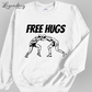 Free Hugs Funny Wrestler Sweatshirt