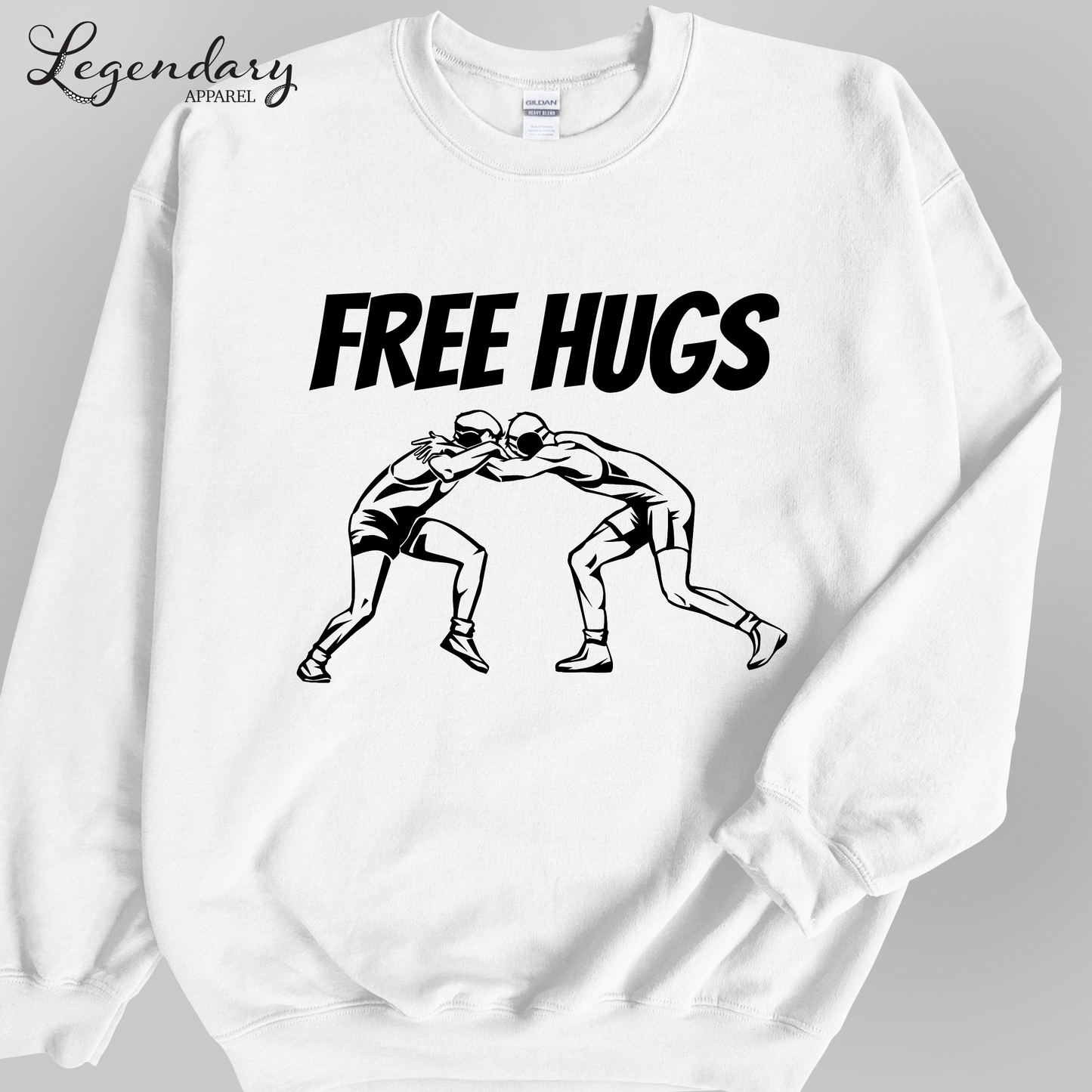 Free Hugs Funny Wrestler Sweatshirt