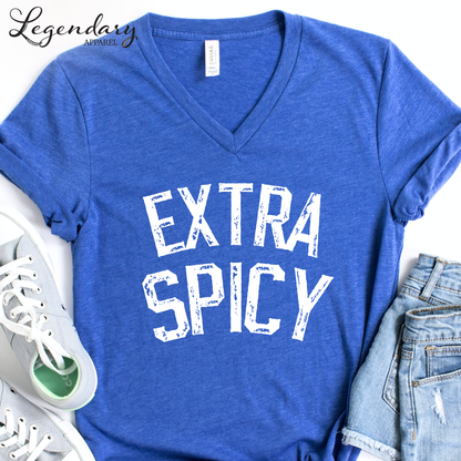 Extra Spicy Shirt Spicy Book Lover Funny V-Neck TShirt