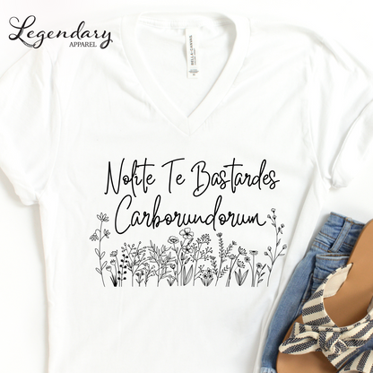 Nolite Te Bastardes Carborundorum Don't Let The Bastards Grind You Down V-Neck Tee Shirt