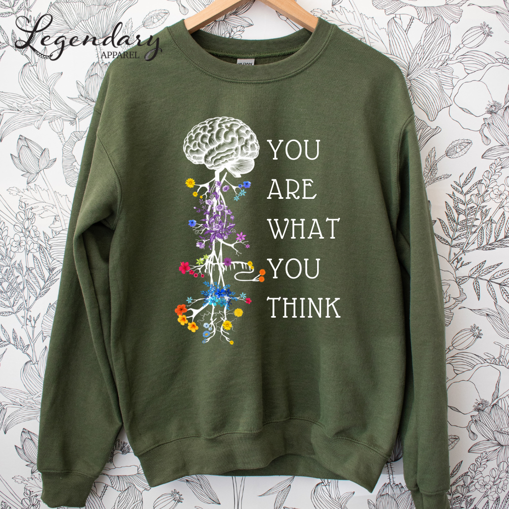 Vagus Nerve Sweatshirt Nervous System Anatomy You Are What You Think Mindfulness Shirt