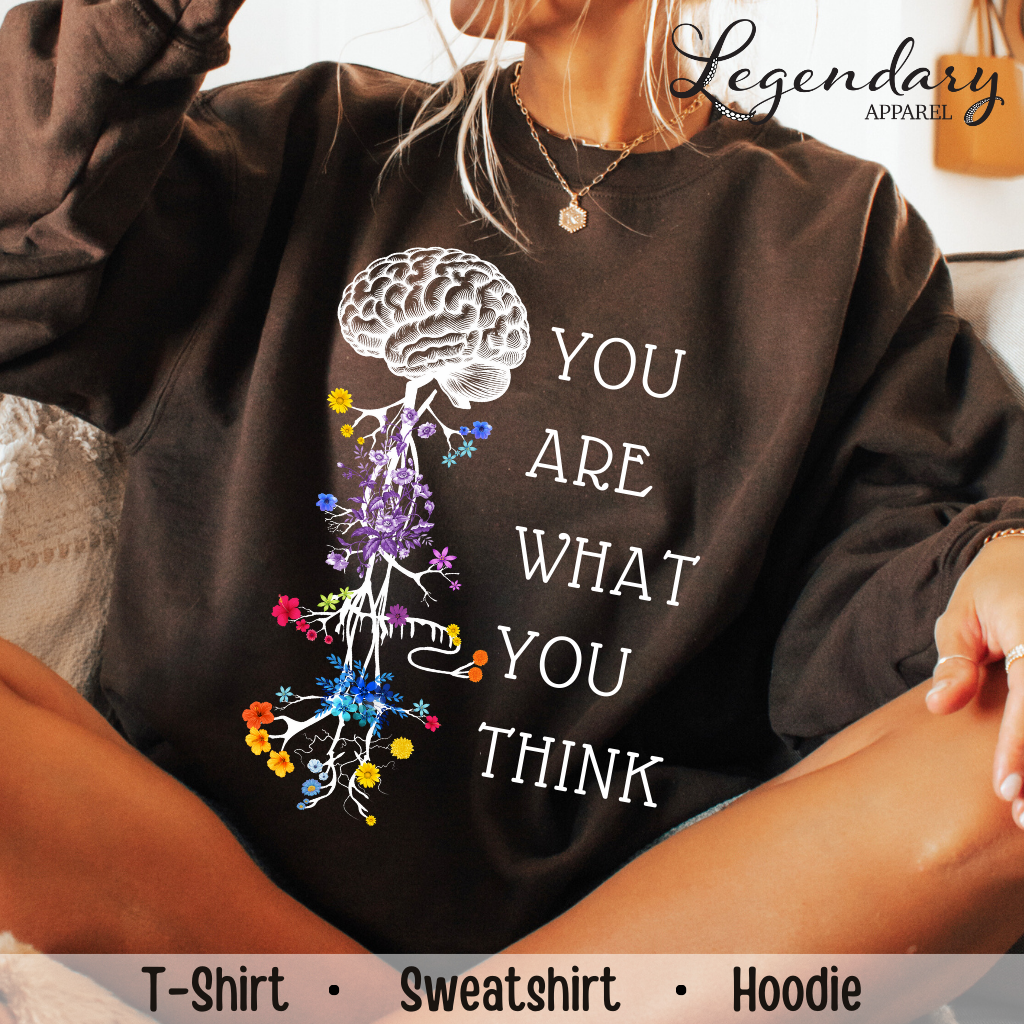 Vagus Nerve Sweatshirt Nervous System Anatomy You Are What You Think Mindfulness Shirt