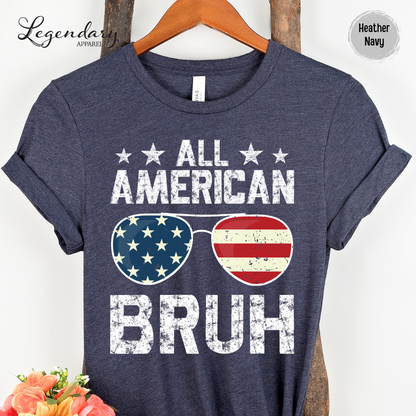 4th of July T-Shirt All American Bruh