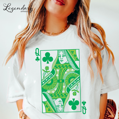 Queen Of Clubs St Patrick's Day Shirts