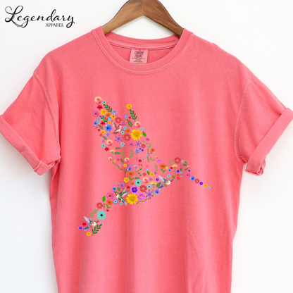 Subtle Anti Trump Floral Hummingbird Shirt