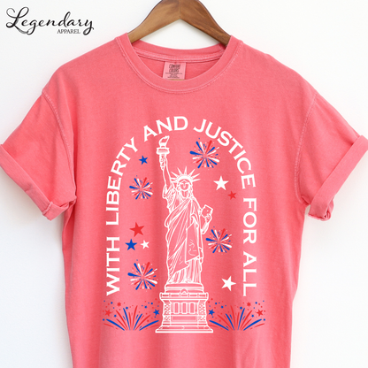 Statue of Liberty Patriotic Comfort Colors T-Shirt
