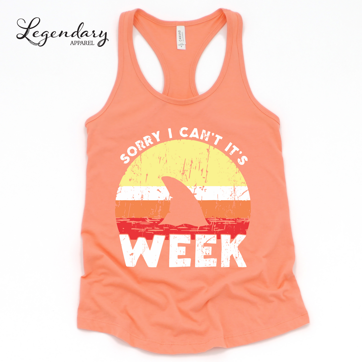 Sorry I Can't It's Shark Week Tank Top