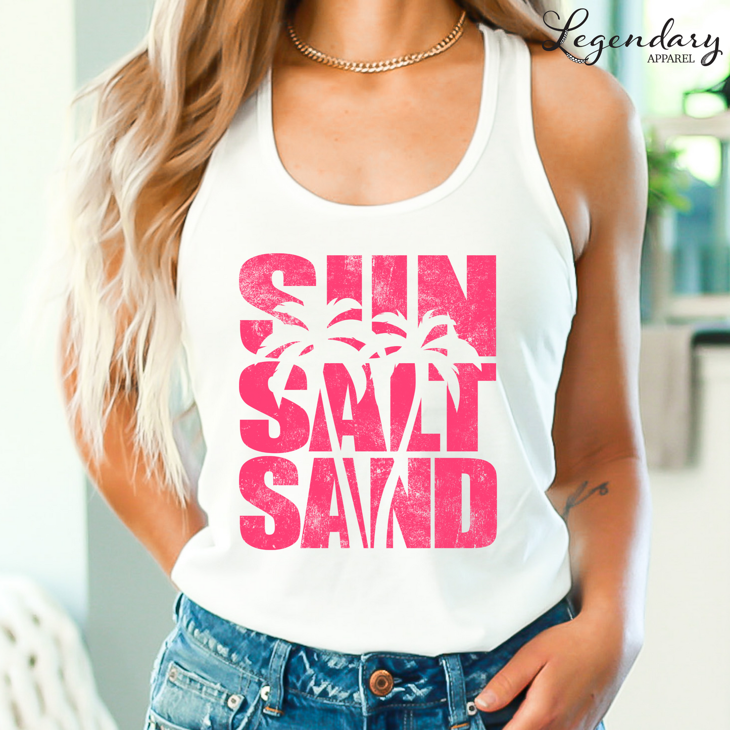 Sun Salt Sand Racerback Tank Top