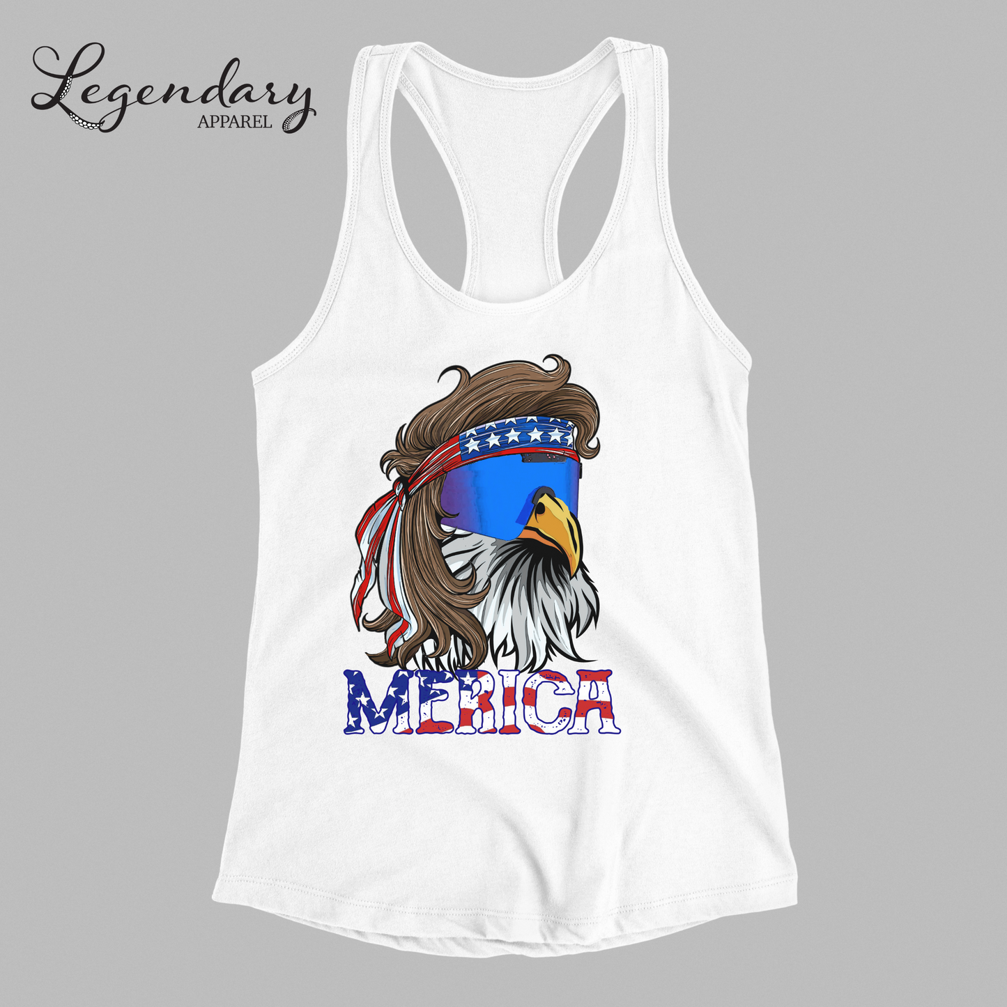 Merica Bald Eagle Patriotic Tank Top