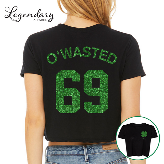 Glittery St. Patrick's Day Crop Tops, O'Hammered, O'Wrecked, O'Sloshed, O'Wasted, O'Plastered, O'Bollocksed, O'Custom Drinking Parade Shirts