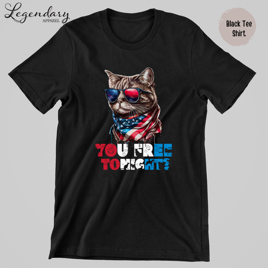 You Free Tonight Patriotic Cat Shirt