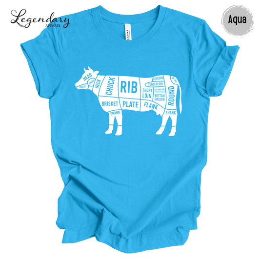 Beef Cuts Cow T-Shirt