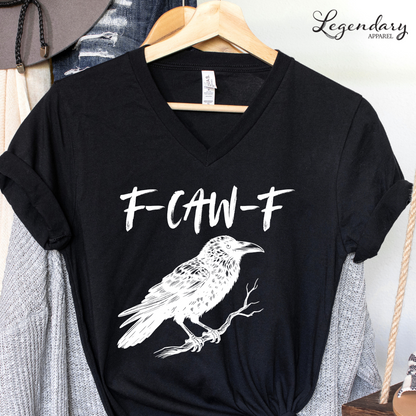 Raven F Caw F Crow VNeck