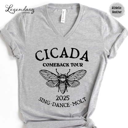 The Cicadas Comeback Tour 2025 V-Neck Tee Shirt