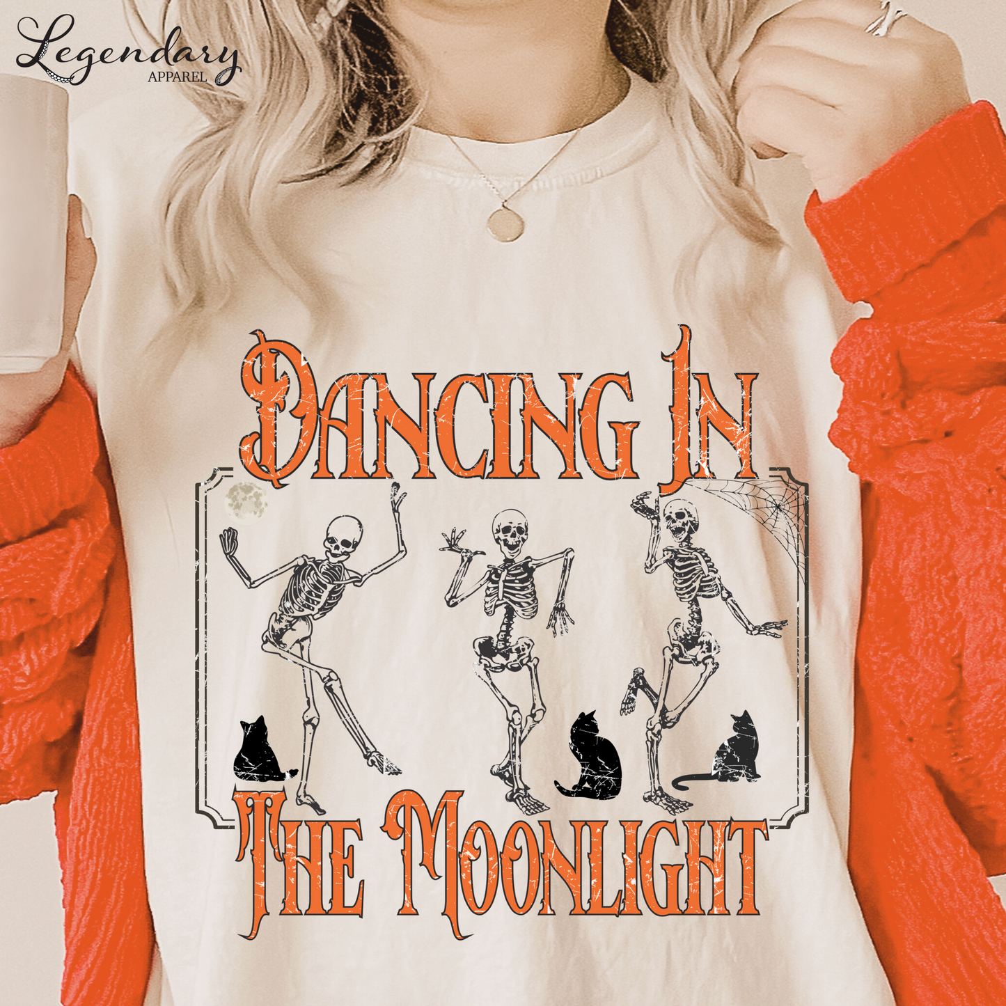 Halloween Dancing Skeletons, Dancing In The Moonlight Shirt