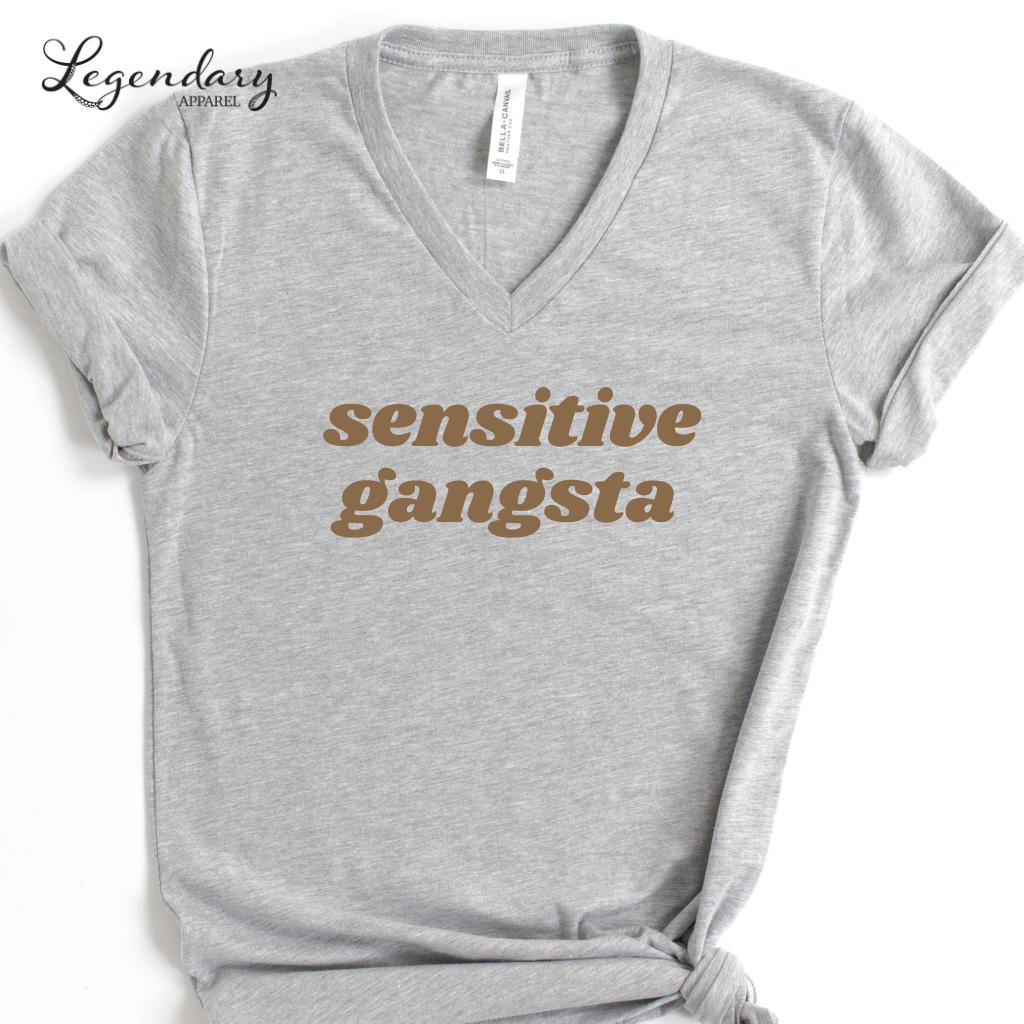 Sensitive Gangsta VNeck Shirt