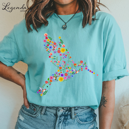 Subtle Anti Trump Floral Hummingbird Shirt