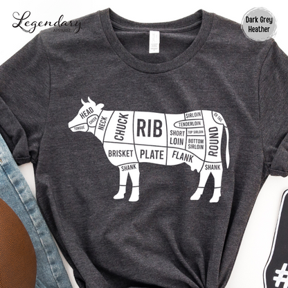 Beef Cuts Cow T-Shirt