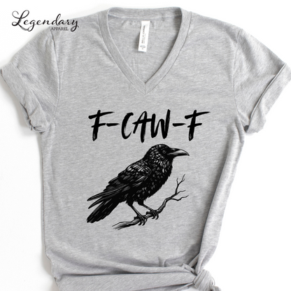 Raven F Caw F Crow VNeck
