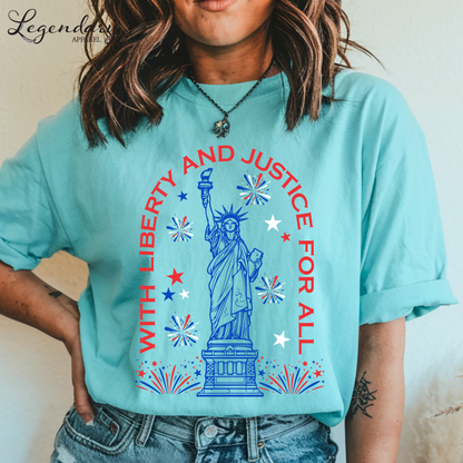 Statue of Liberty Patriotic Comfort Colors T-Shirt