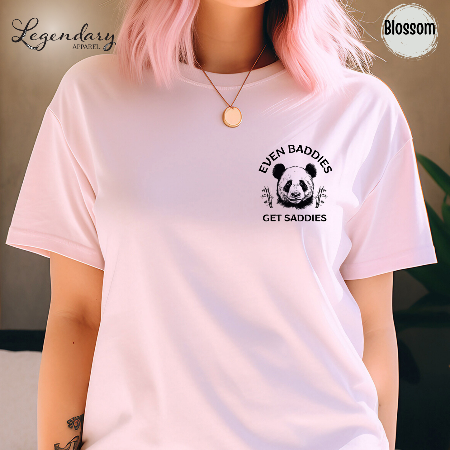 Even Baddies Get Saddies Panda TShirt Funny Meme Shirt