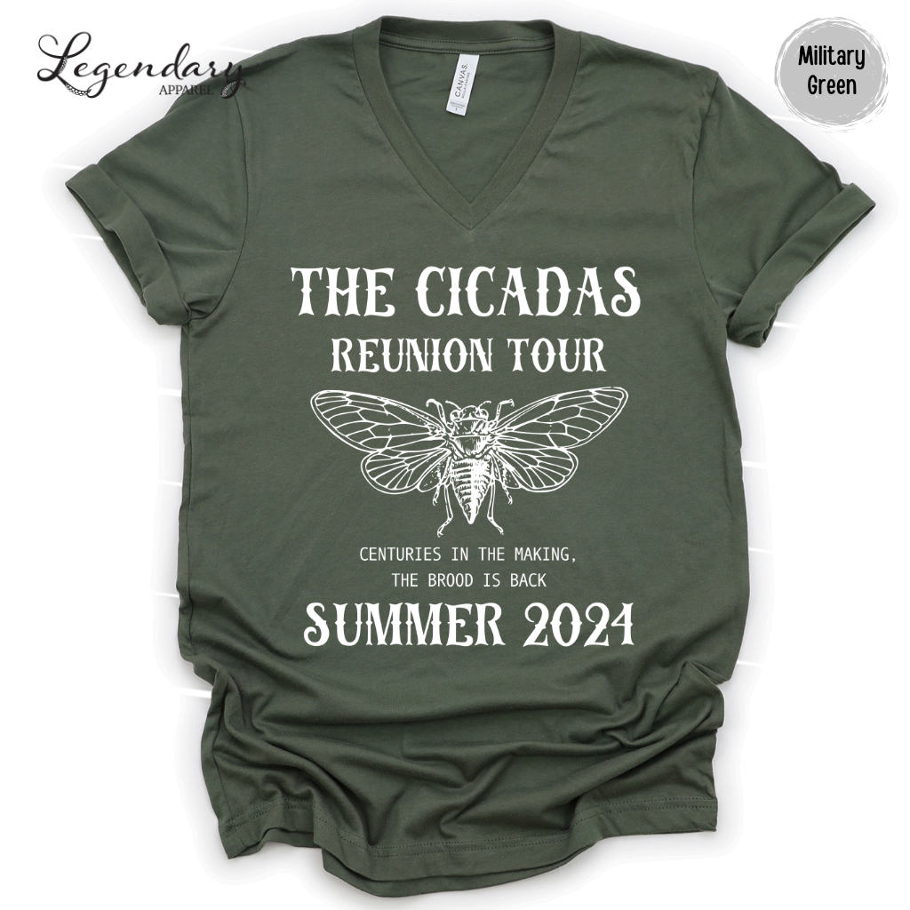 The Cicadas Reunion Tour 2024 V-Neck Tee Shirt