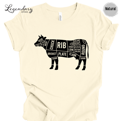 Beef Cuts Cow T-Shirt