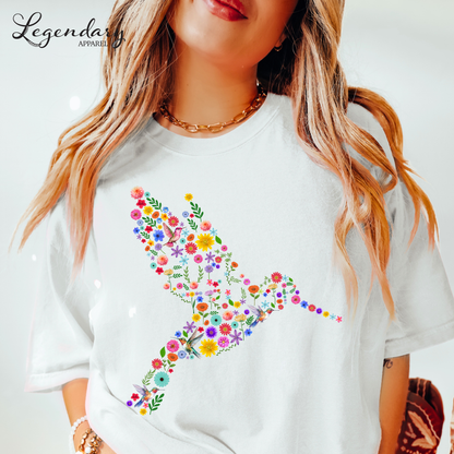 Subtle Anti Trump Floral Hummingbird Shirt