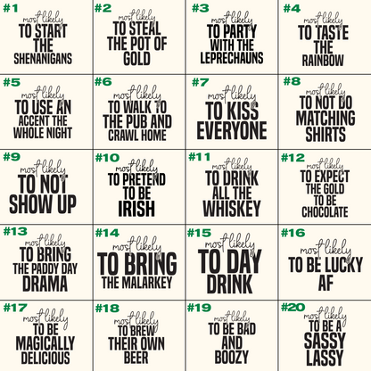 St. Patricks Day Group Matching Shirts in Pink