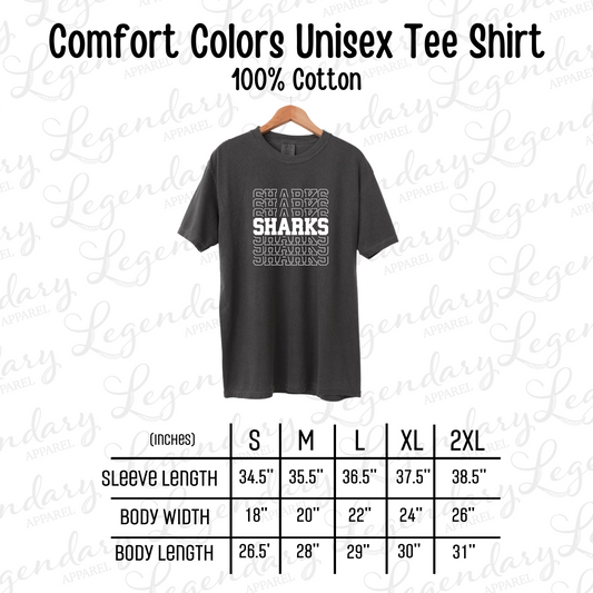 Sharks Sharks Sharks Tee Shirt Dark Grey