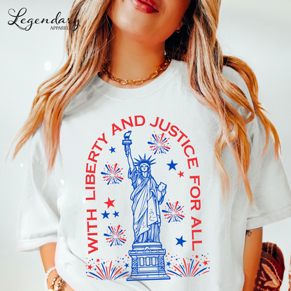 Statue of Liberty Patriotic Comfort Colors T-Shirt