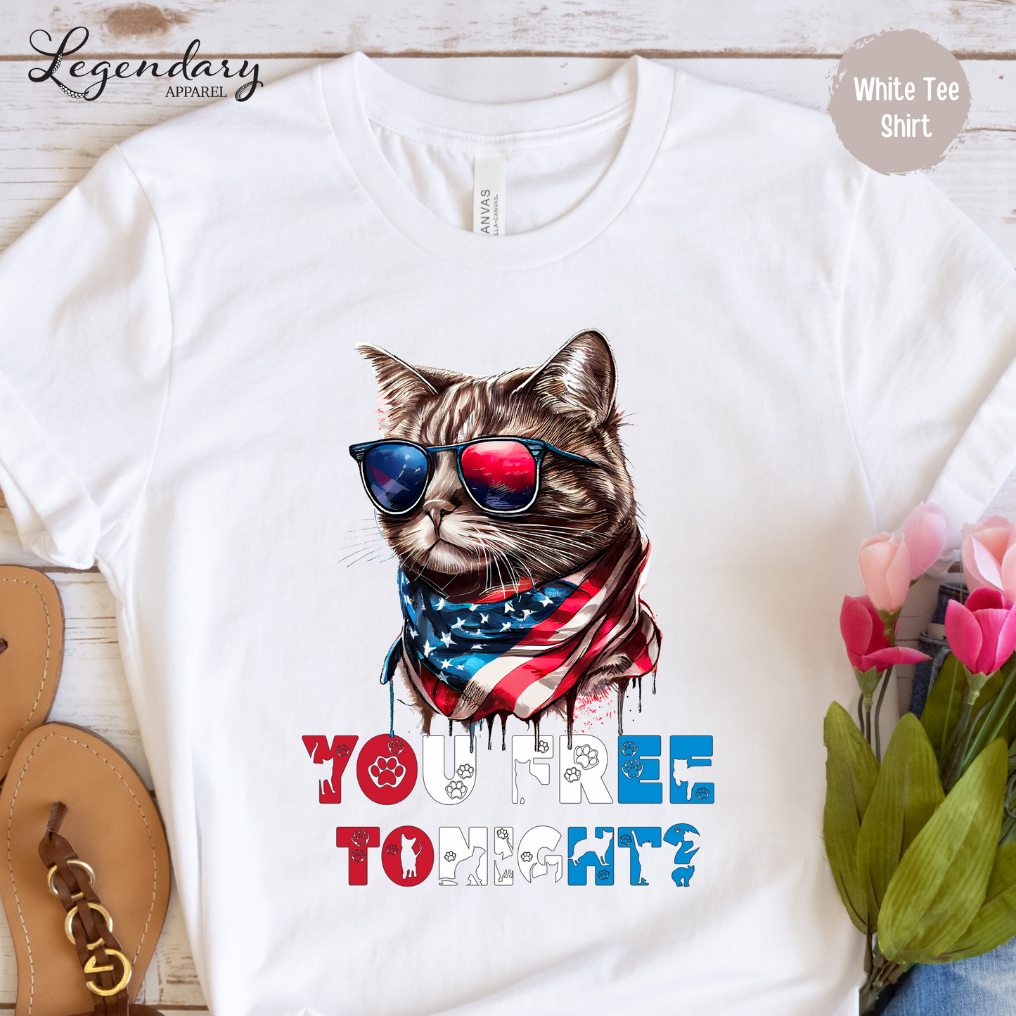 You Free Tonight Patriotic Cat Shirt