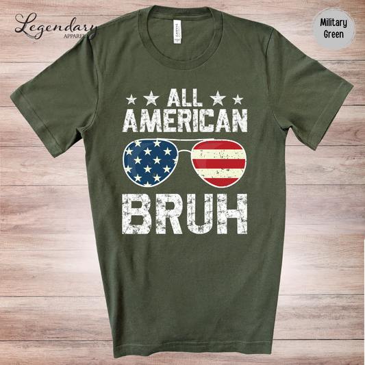 4th of July T-Shirt All American Bruh