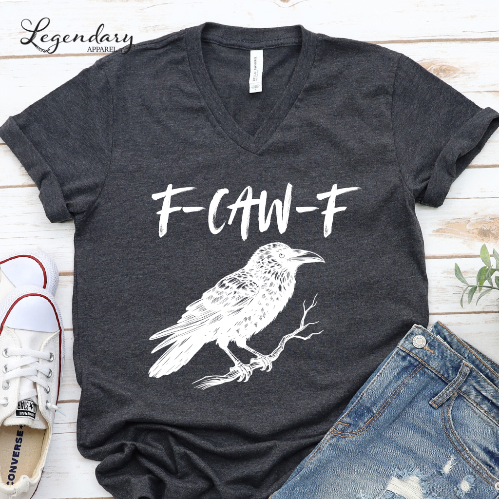 Raven F Caw F Crow VNeck