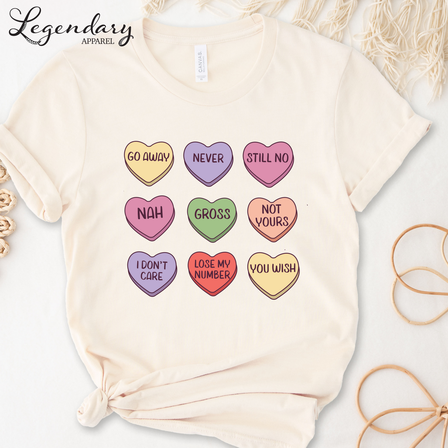 Candy Heart Anti Valentine's Day Conversation Hearts T-Shirt