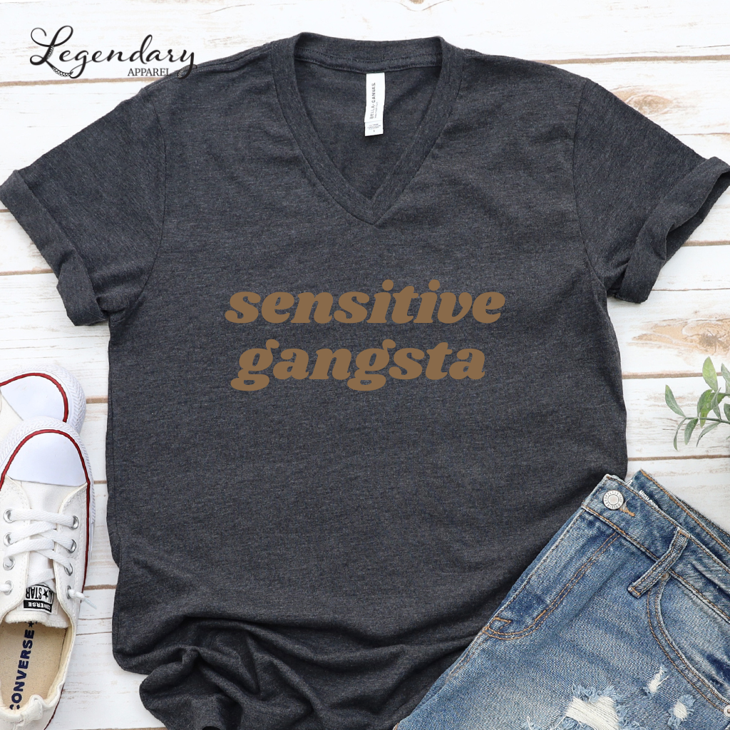 Sensitive Gangsta VNeck Shirt