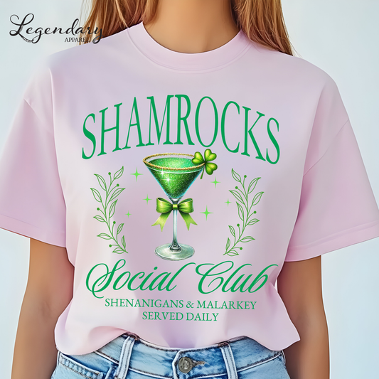Shamrocks Social Club St Patrick's Day Shirts