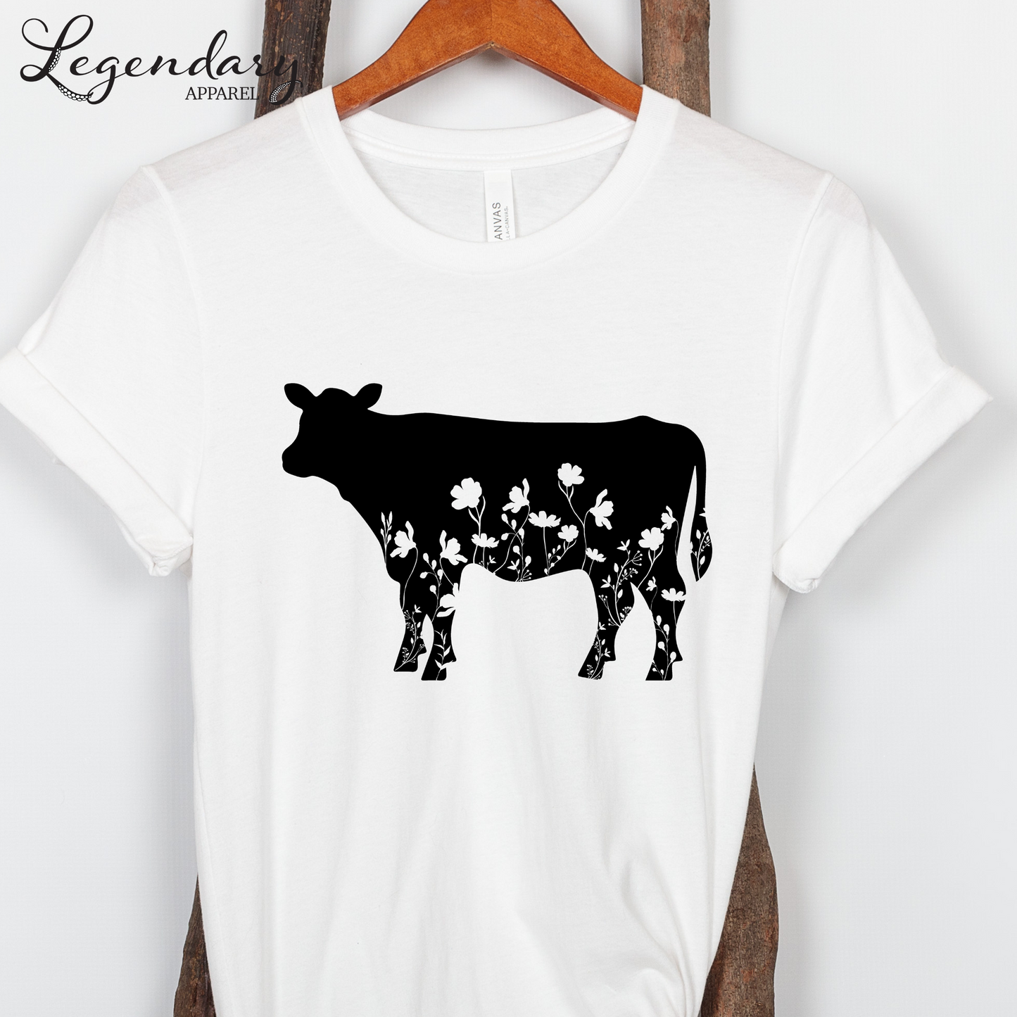 Floral Cow T-Shirt