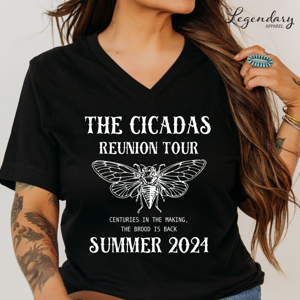 The Cicadas Reunion Tour 2024 V-Neck Tee Shirt