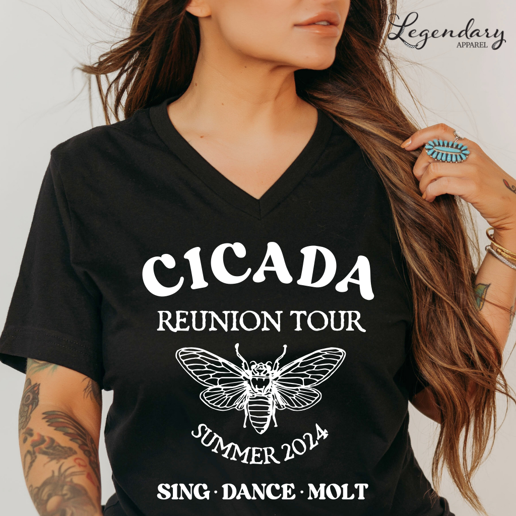 Cicada Reunion Tour 2024 V-Neck Tee Shirt