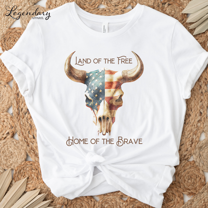 Patriotic Cow Skull Shirt