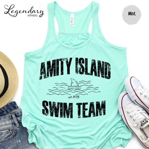 Amity Island Swim Team Racerback Tank Top