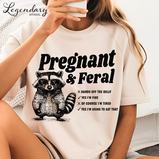 Pregnant and Feral Racoon Shirt T-Shirt
