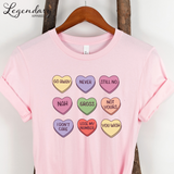 Candy Heart Anti Valentine's Day Conversation Hearts T-Shirt